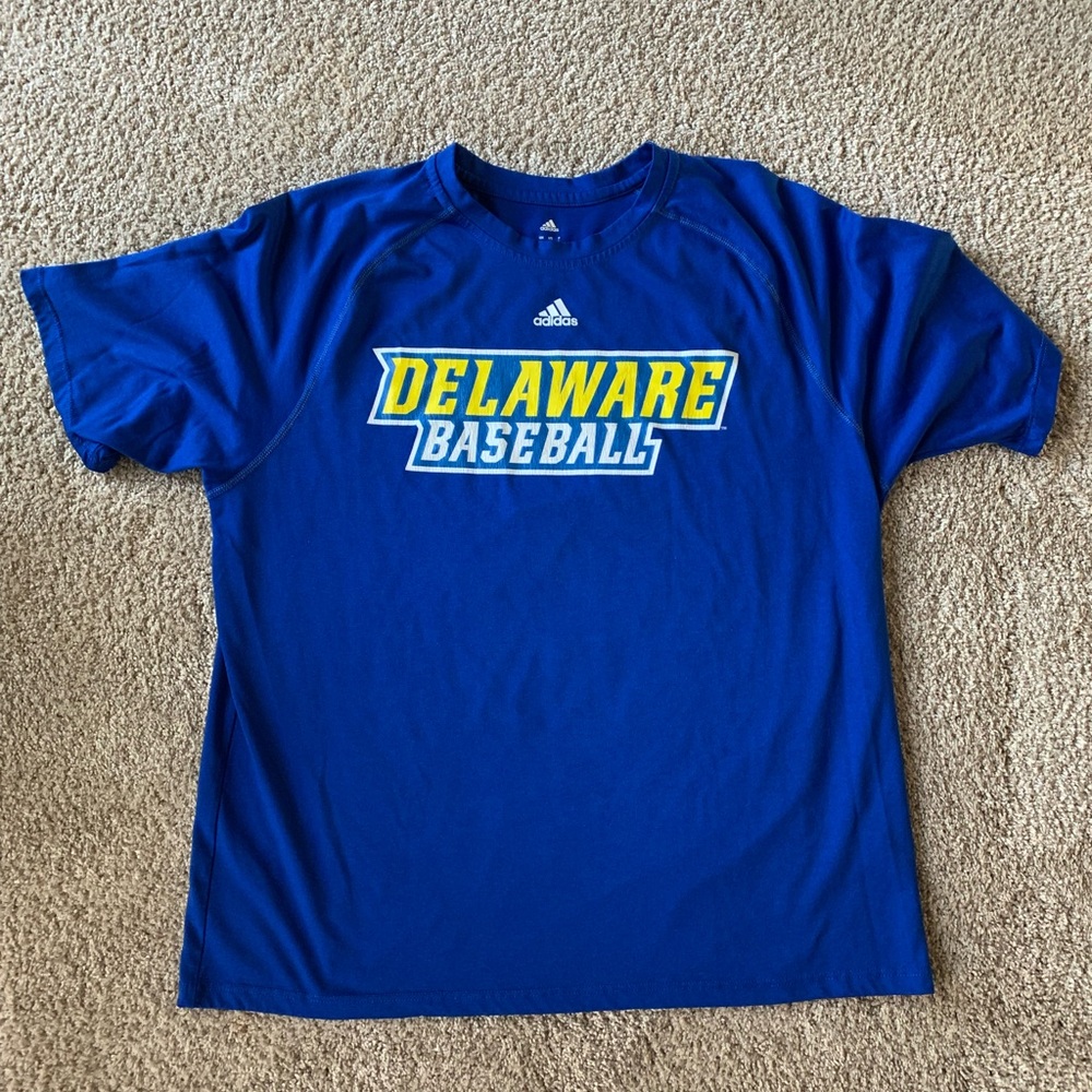 Adidas Blue Delaware Baseball T-Shirt